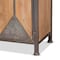 Baxton Studio Laurel Rustic Antique Grey Metal and Whitewashed Oak Brown Wood 3-Drawer Accent Storage Cabinet 182-11737-Zoro - alternate 4
